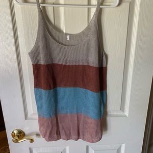 Striped sweater tank